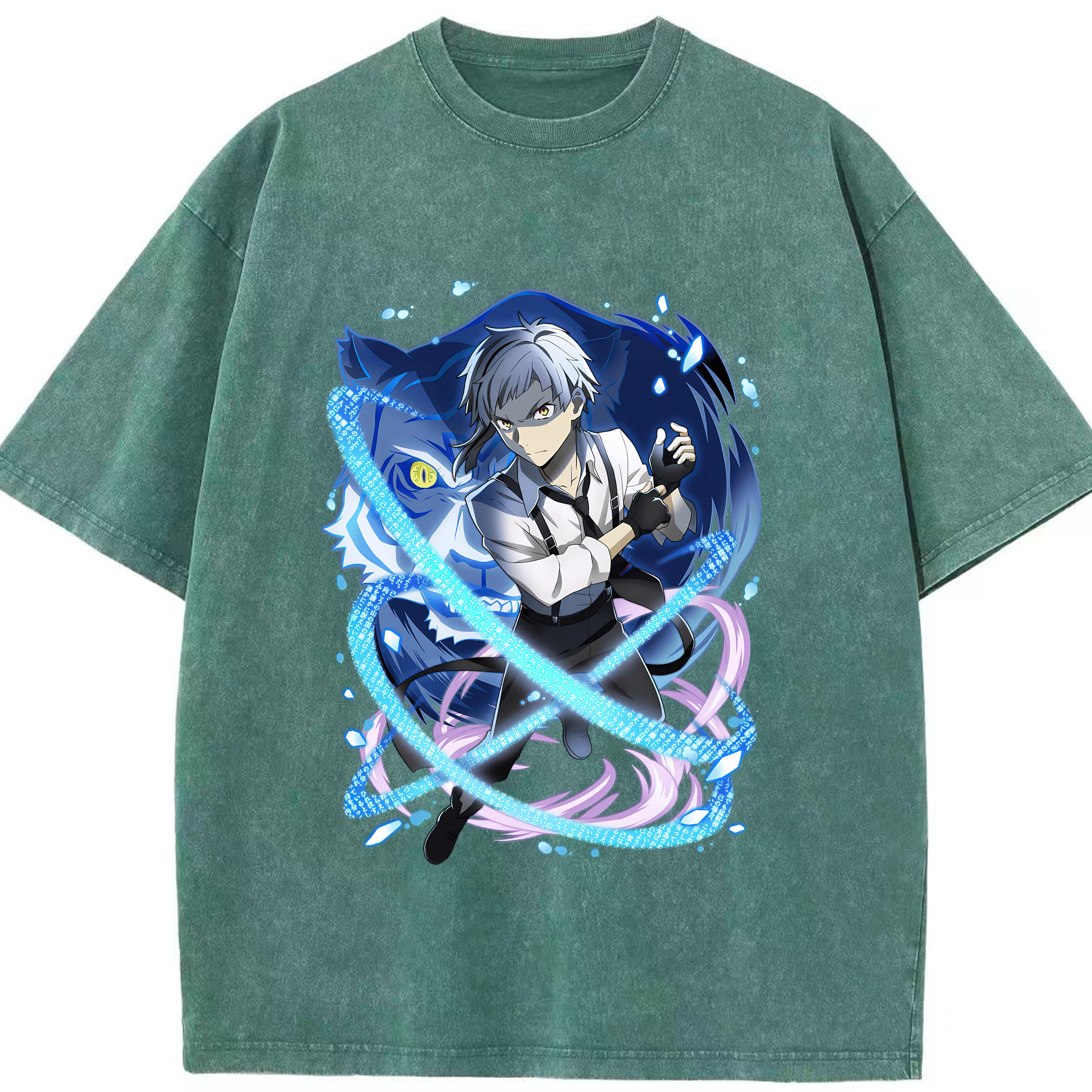 （画像用） 文豪ストレイドッグス Bungo Stray Dogs 綿100% ヴィンテージ風 半袖Tシャツ（フロントプリント）